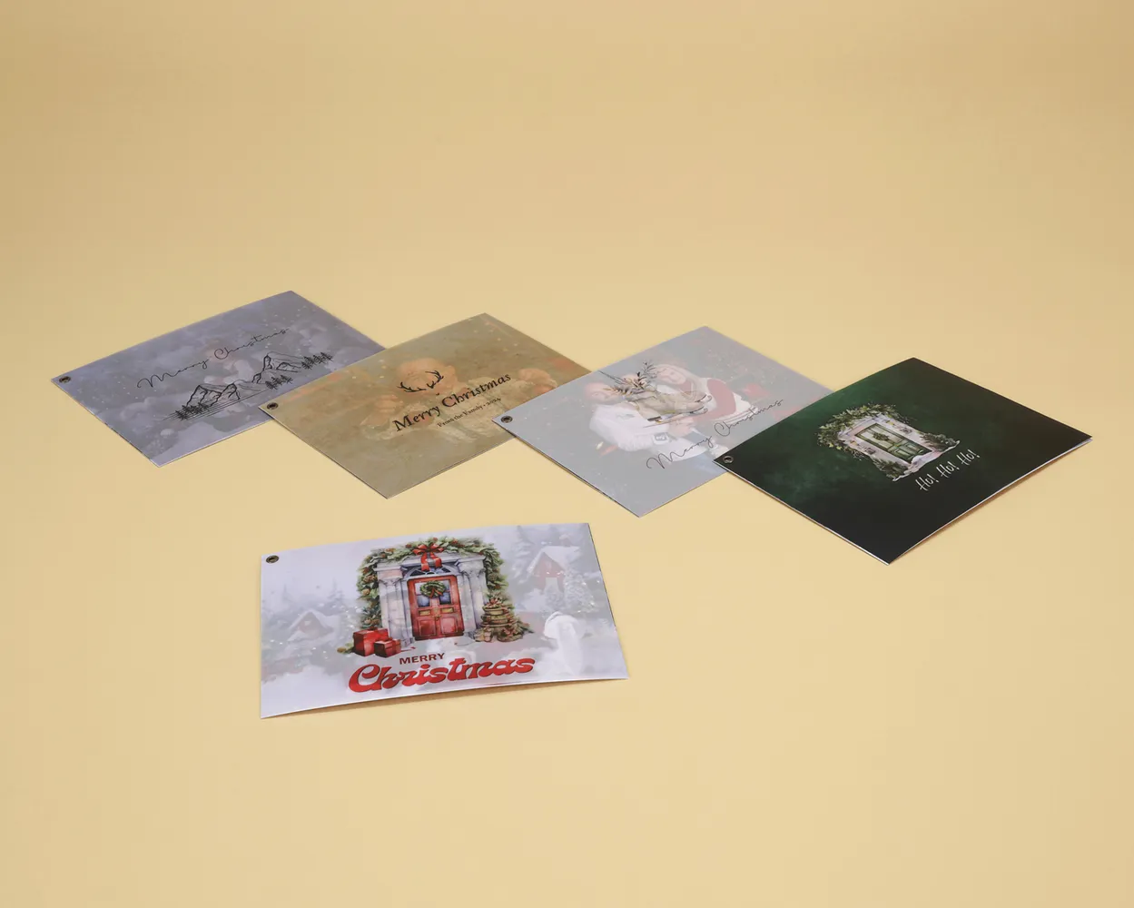 Christmas Card papel vegetal+foto+kraft