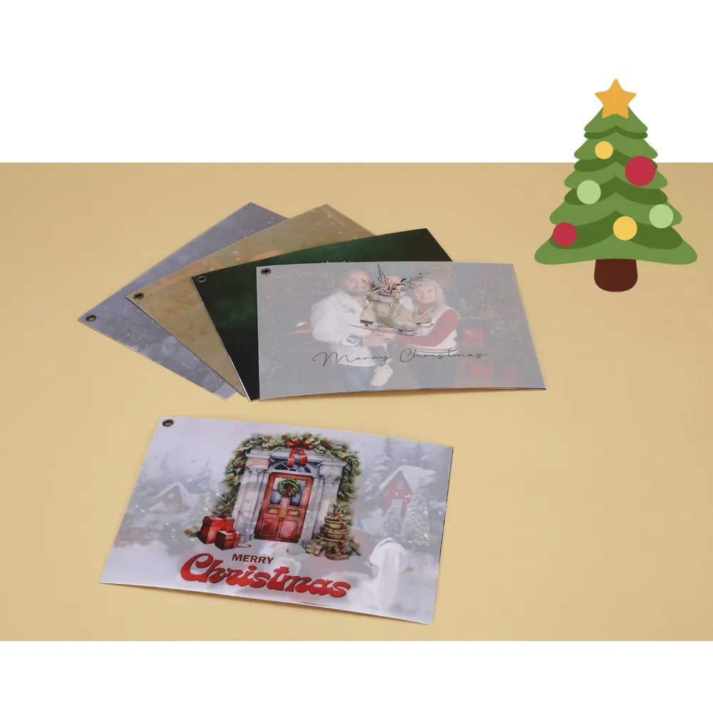 Christmas Card papel vegetal+foto+kraft