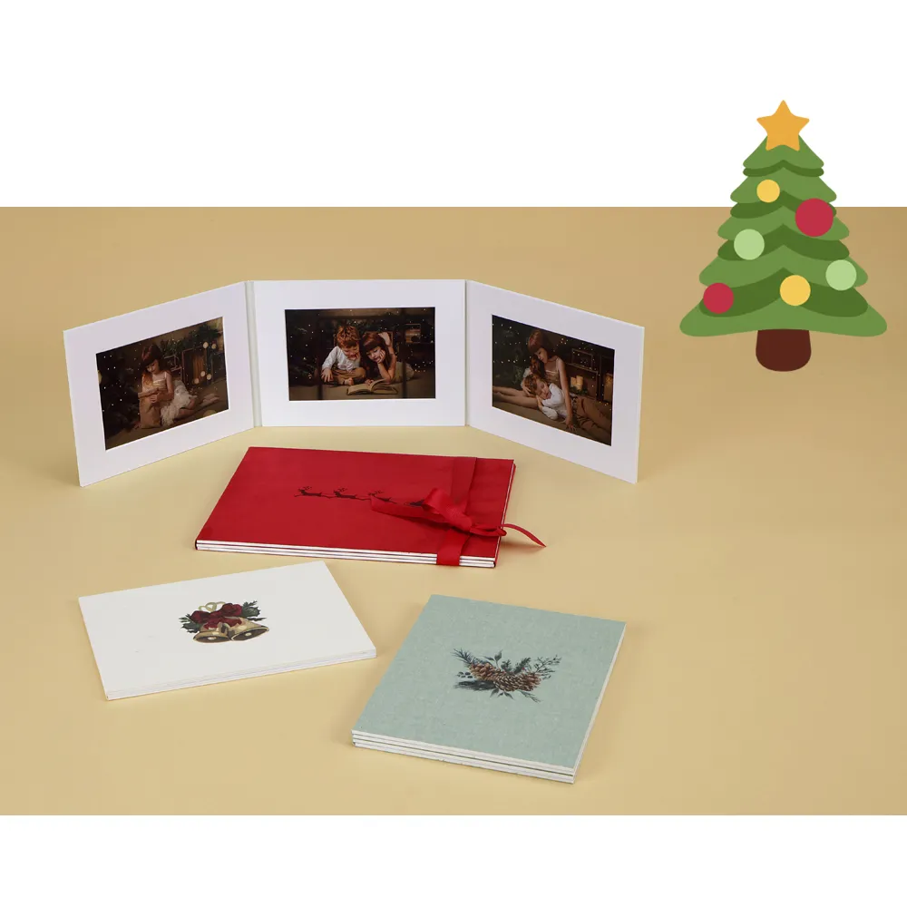 Christmas Díptico y Tríptico Passe-Partout