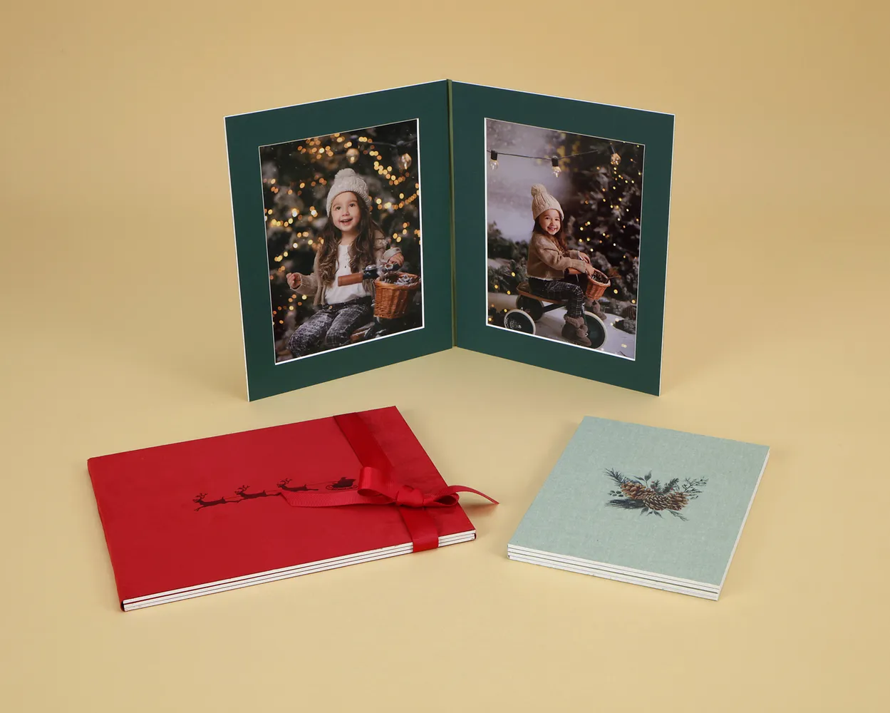 Christmas Díptico y Tríptico Passe-Partout