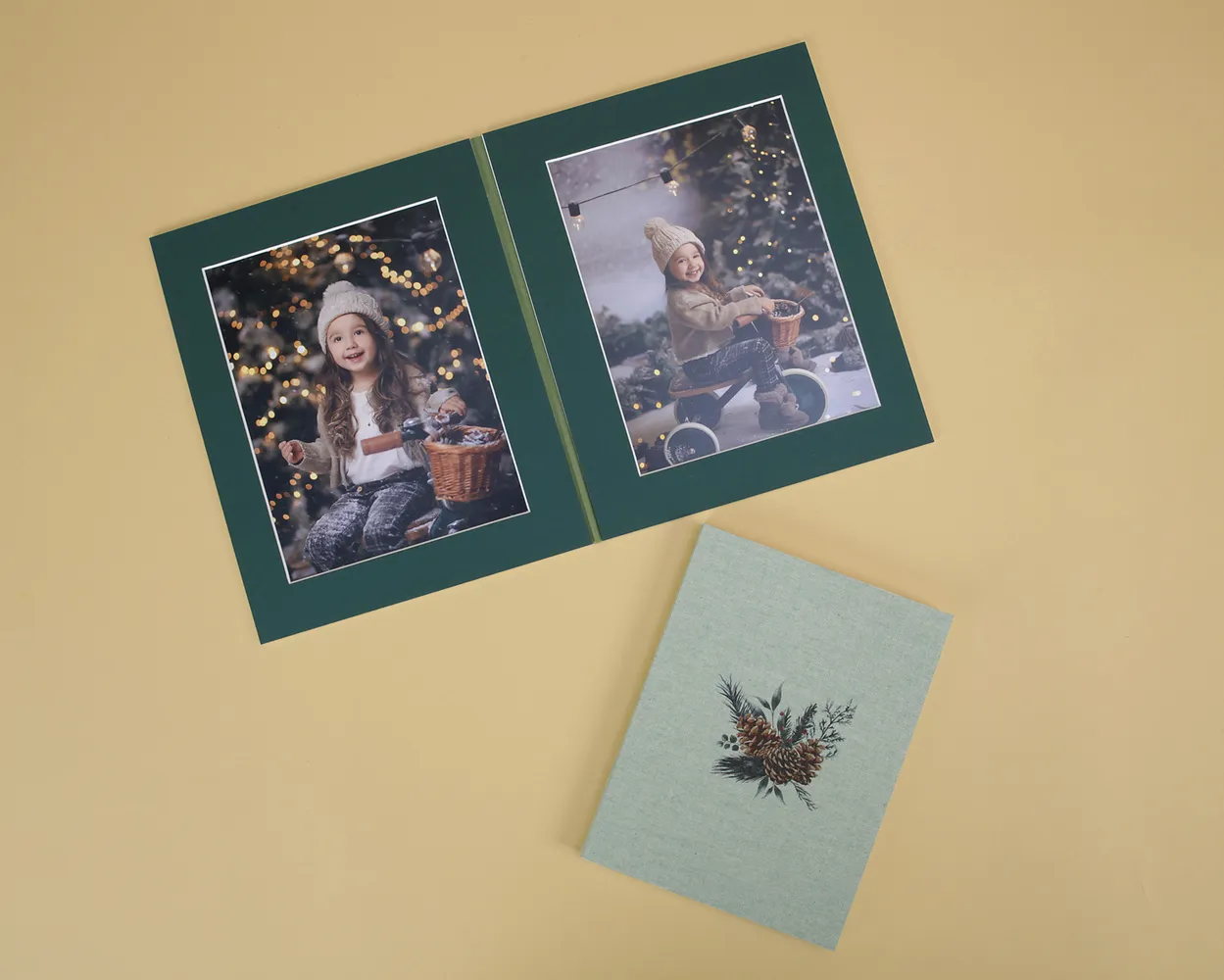 Christmas Díptico y Tríptico Passe-Partout