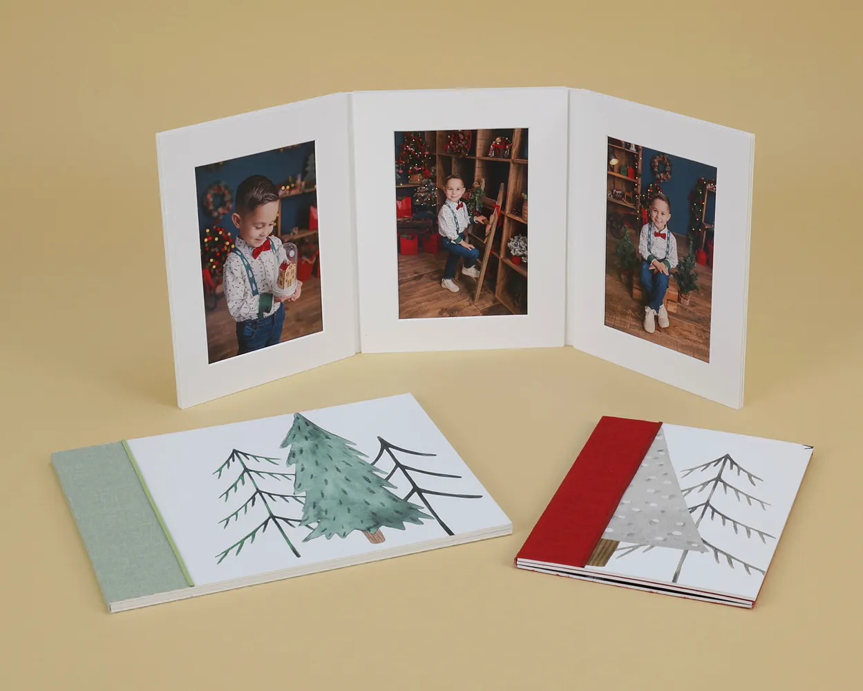 Christmas Díptico Tríptico y Cuadriptico Passe-Partout Árbol