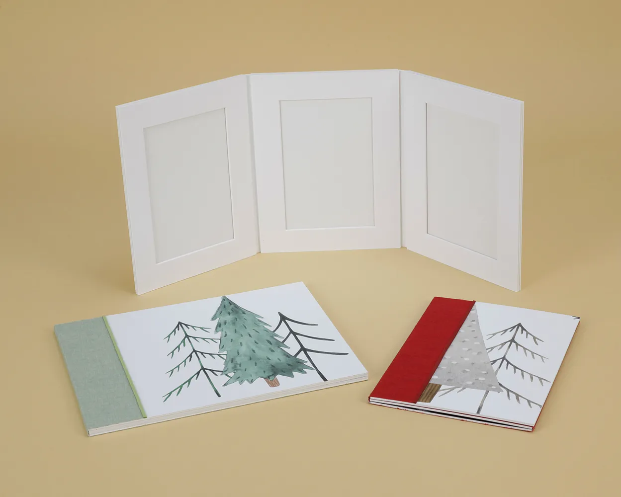 Christmas Díptico Tríptico y Cuadriptico Passe-Partout Árbol